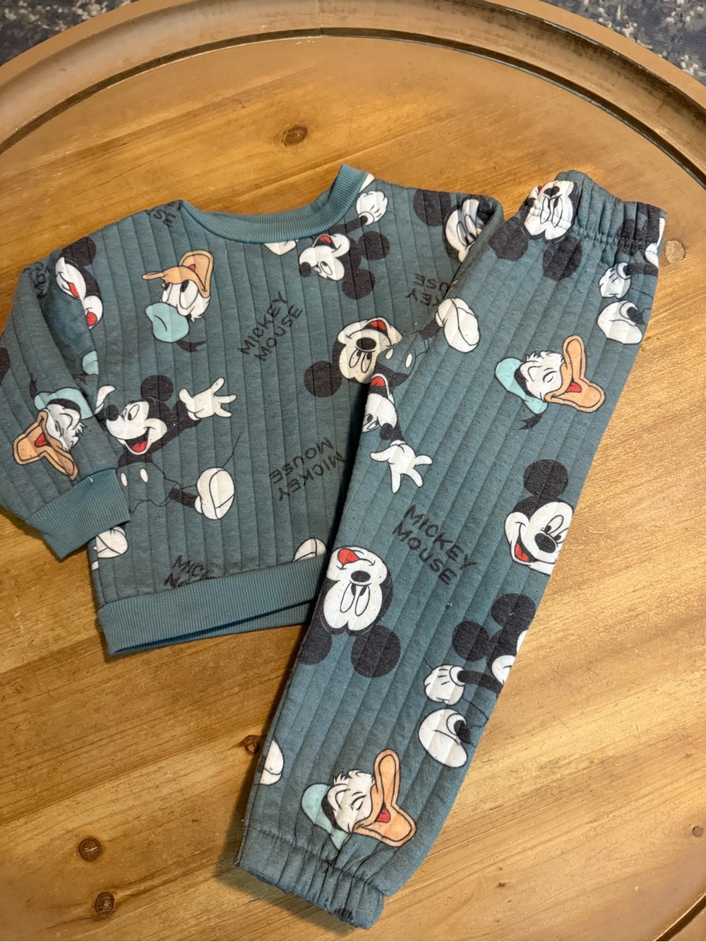 Disney Teal Mickey Mouse & Friends Quilted Kids  Set